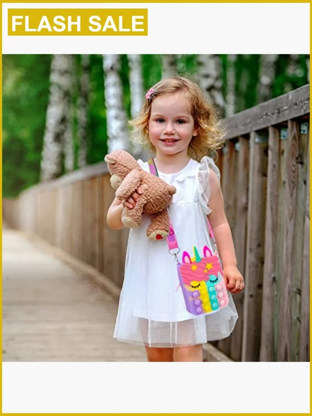 Unicorn Pop Fidget Toy Bag | Push Bubble Shoulder Purse for Girls
